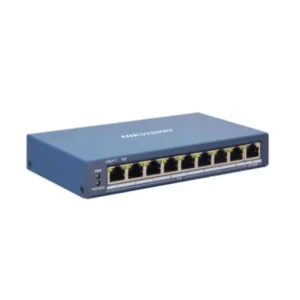 SWITCH 8 PUERTOS POE  ADMINISTRABLE SMART MIX 100M + 1 UP RJ45 GIGABITE - HIKVISION  BAJO CONSUMO